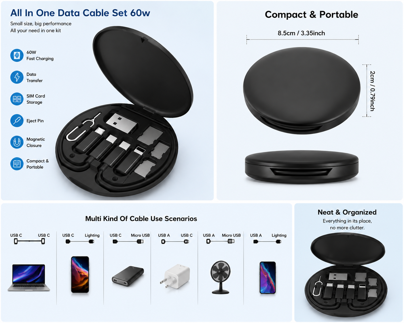 Multi-Cable Compatible Organizer / Adapter
