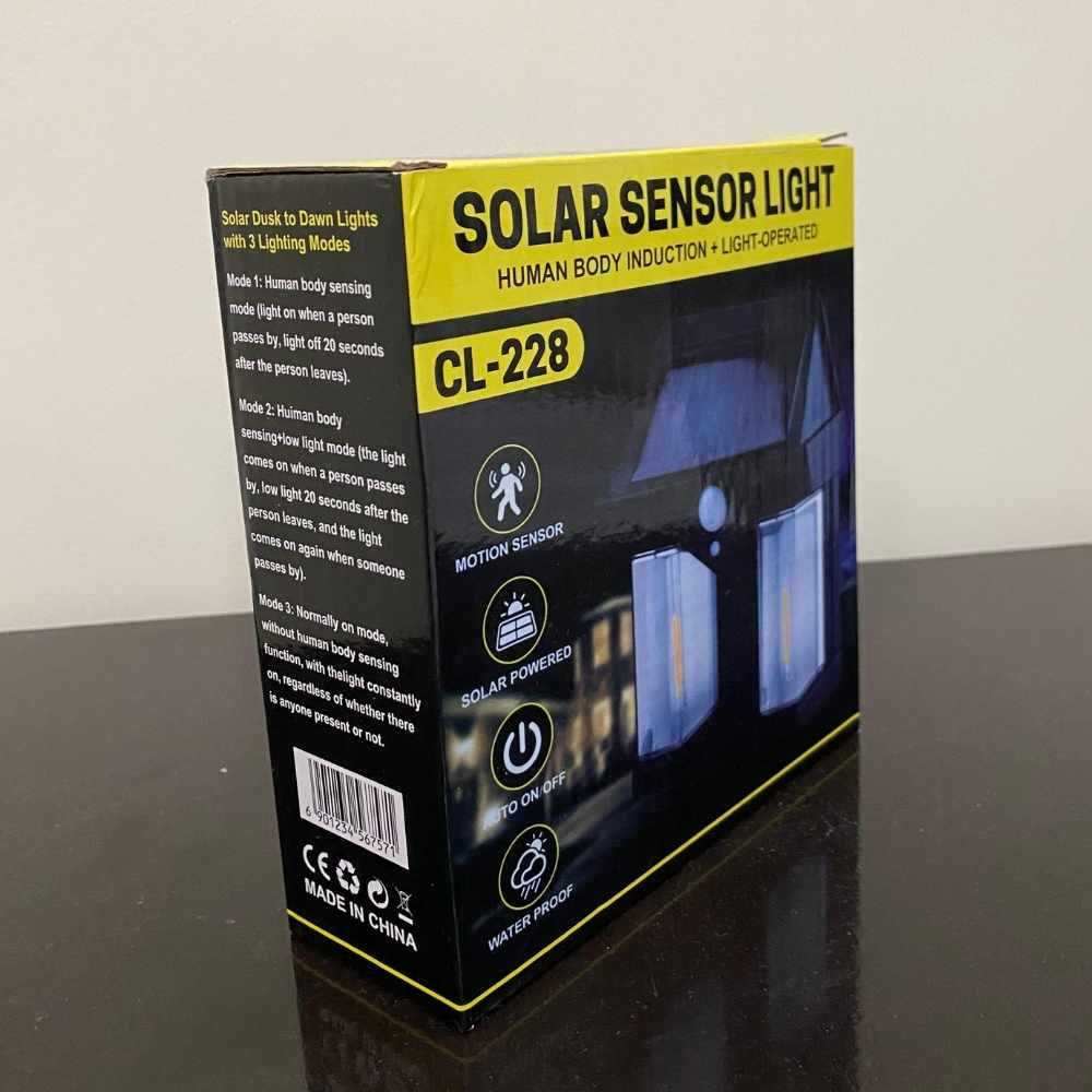 Double Head Solar Wall Light with Motion Sensor | Antique Style Waterproof Outdoor LED Security Lamp | Rechargeable Solar Powered Garden, Porch, Balcony & Pathway Wall Mounted Light