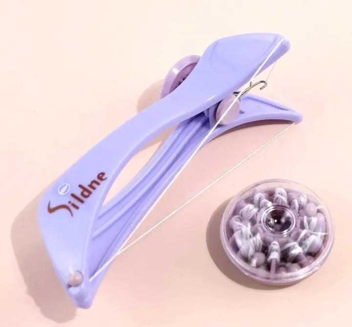 New Painless hair Removal Machine Slique Hair Threading Machine Sildne Face Hair Threading Tweezer Facial Epilator hair Shaver Spring Carved Face Carver Defeatherer Cheek Eyebrow DIY Beauty Tool Facial Hair Removal Tool facial Hair Threading At Home